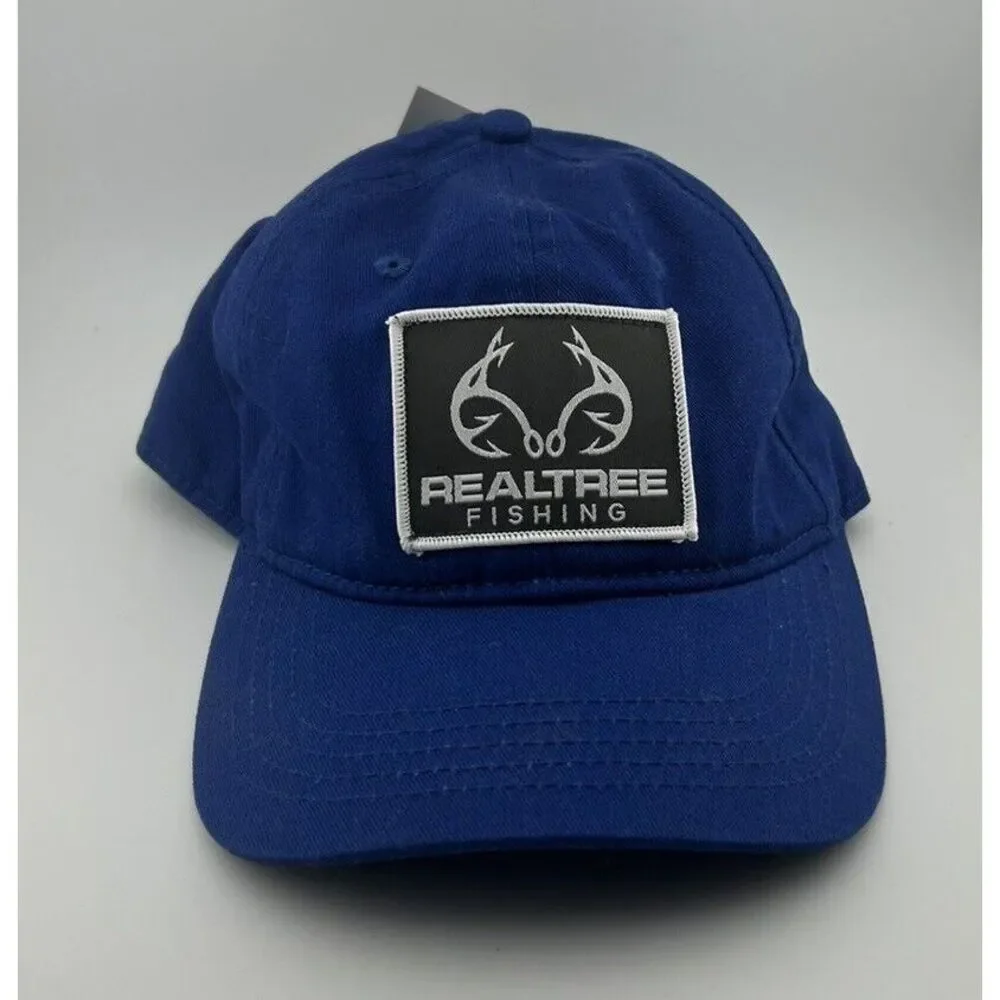 Realtree Active Fishing Hat  -‎ Adjustable - Mens Blue Outdoor Patch - NWT